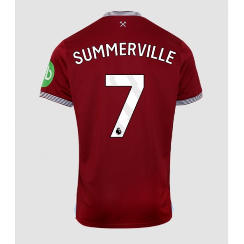 Lacne Muži Futbalové dres West Ham United Crysencio Summerville #7 2025-26 Krátky Rukáv - Domáci Lacne Muži Futbalové dres West Ham United Crysencio Summerville #7 2025-26 Krátky Rukáv - Domáci